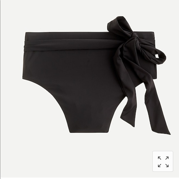 J. Crew Other - J. Crew High-cut waist bikini bottom AK944 Black